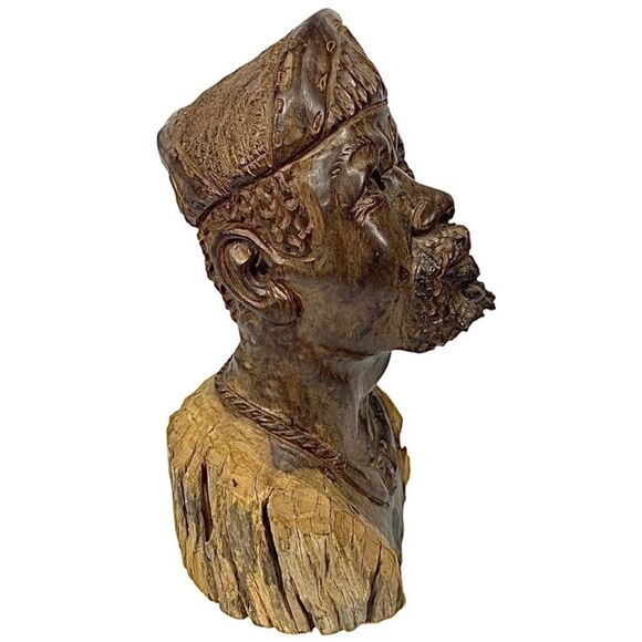 GLADMORE REZA, WOOD SCULPTURE, IRONWOOD ZIMBABWE 5” X 9” SIGNED - Picture 2 of 5